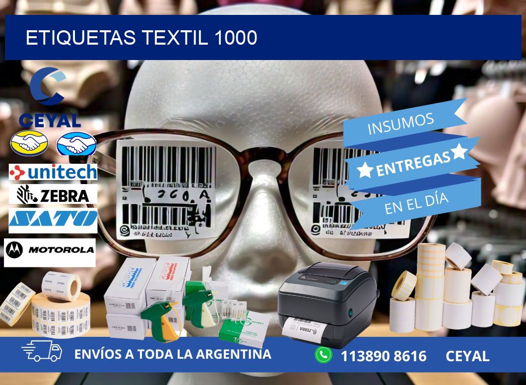 ETIQUETAS TEXTIL 1000