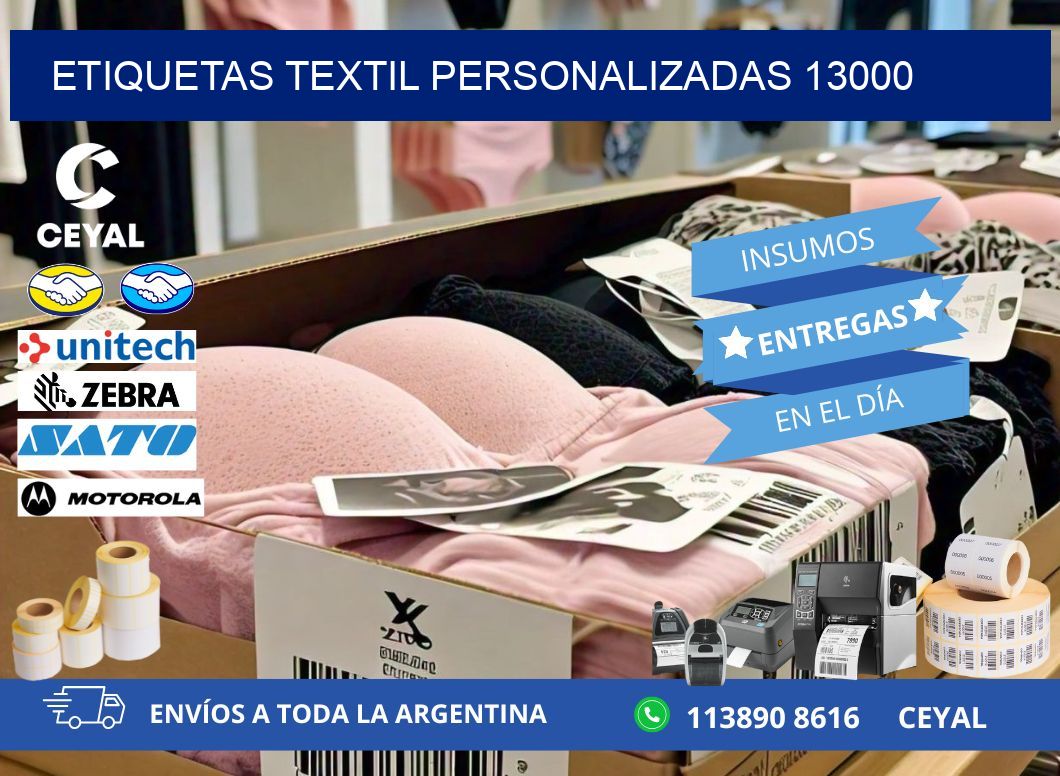 ETIQUETAS TEXTIL PERSONALIZADAS 13000