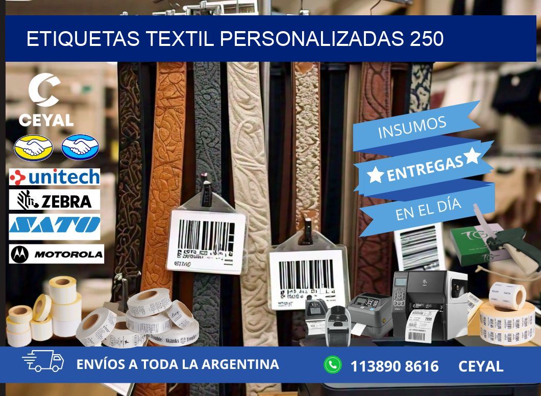 ETIQUETAS TEXTIL PERSONALIZADAS 250