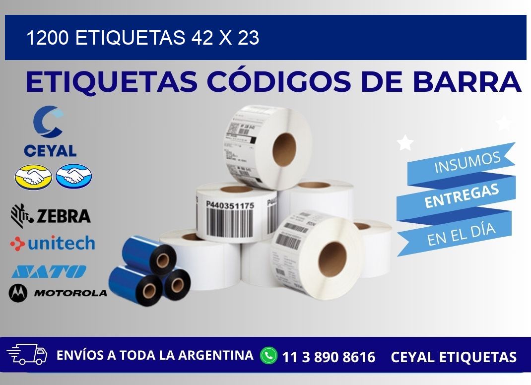 1200 ETIQUETAS 42 x 23