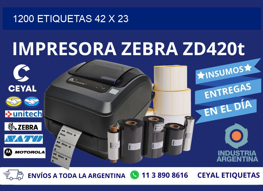 1200 ETIQUETAS 42 x 23