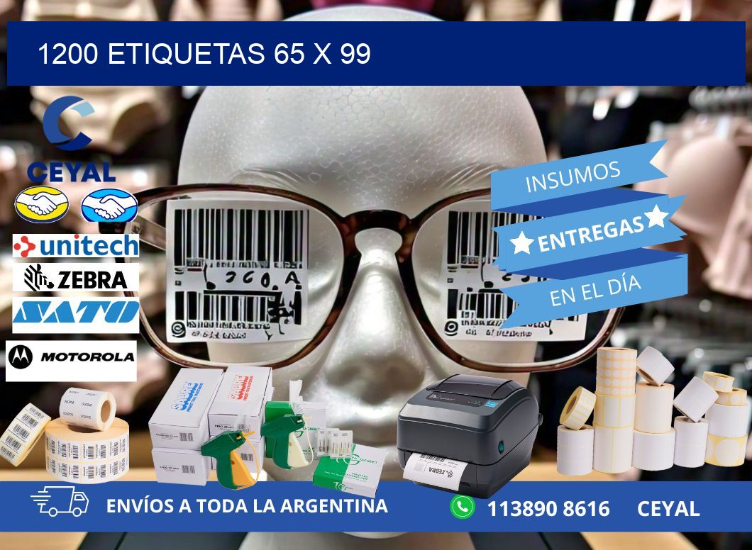 1200 ETIQUETAS 65 x 99