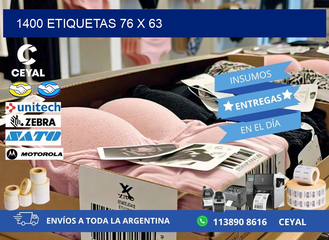 1400 ETIQUETAS 76 x 63