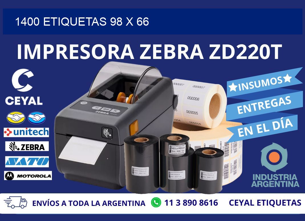 1400 ETIQUETAS 98 x 66