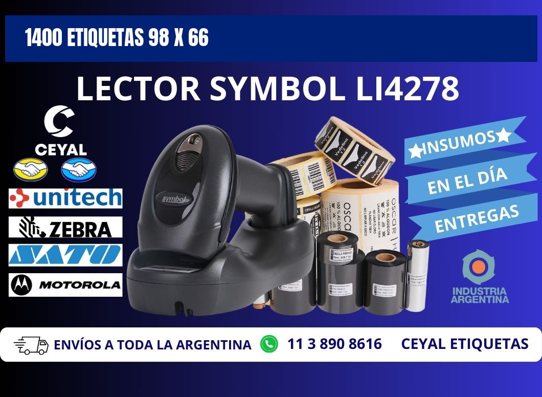 1400 ETIQUETAS 98 x 66