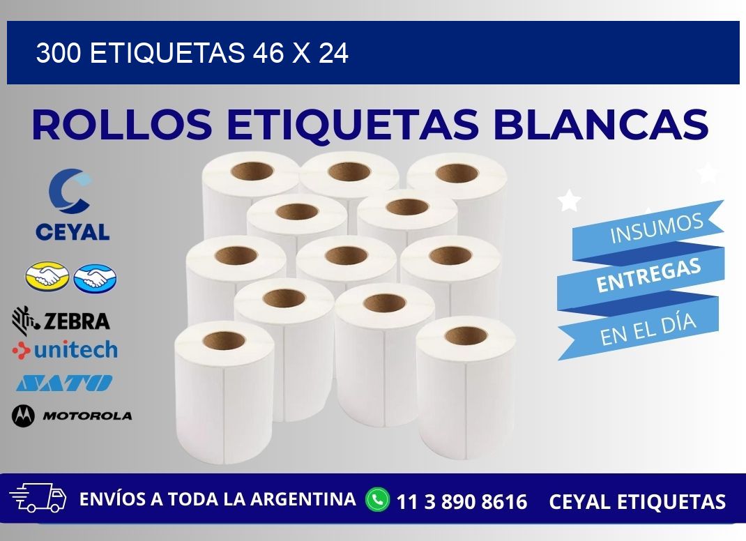 300 ETIQUETAS 46 x 24