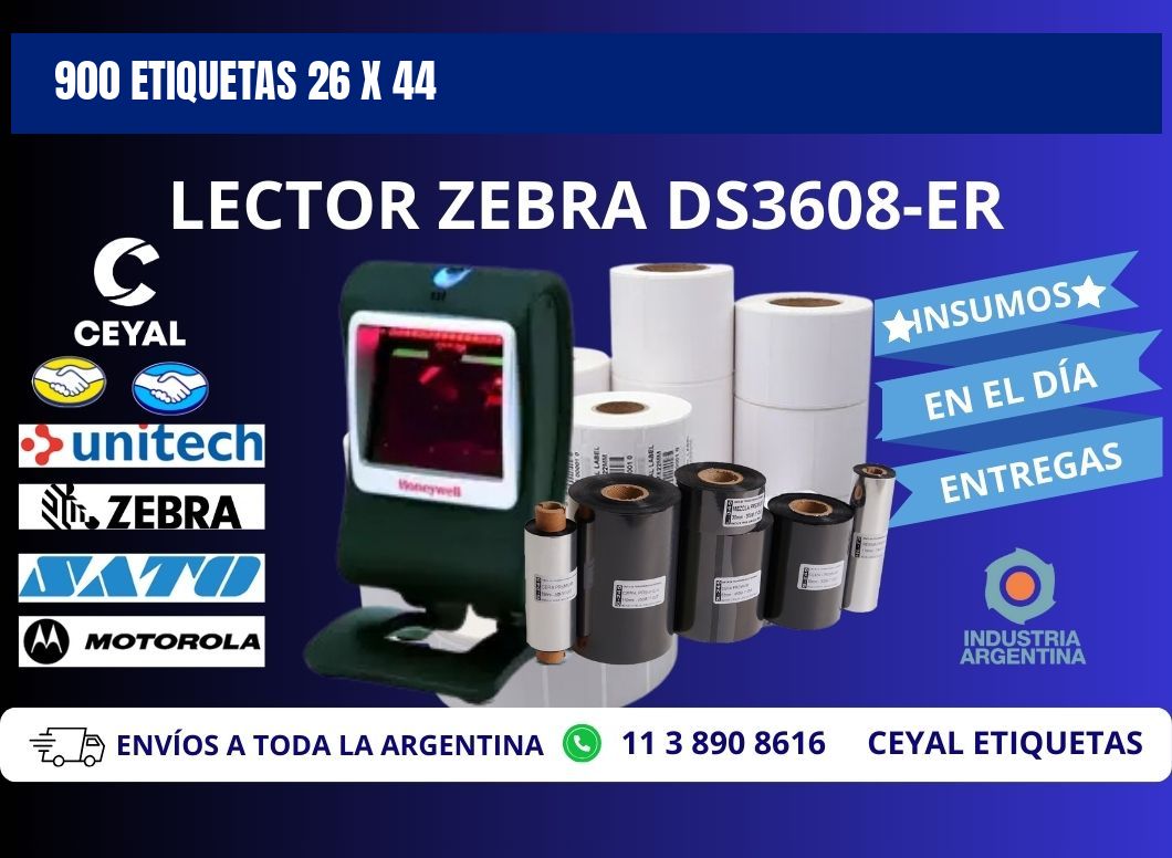 900 ETIQUETAS 26 x 44
