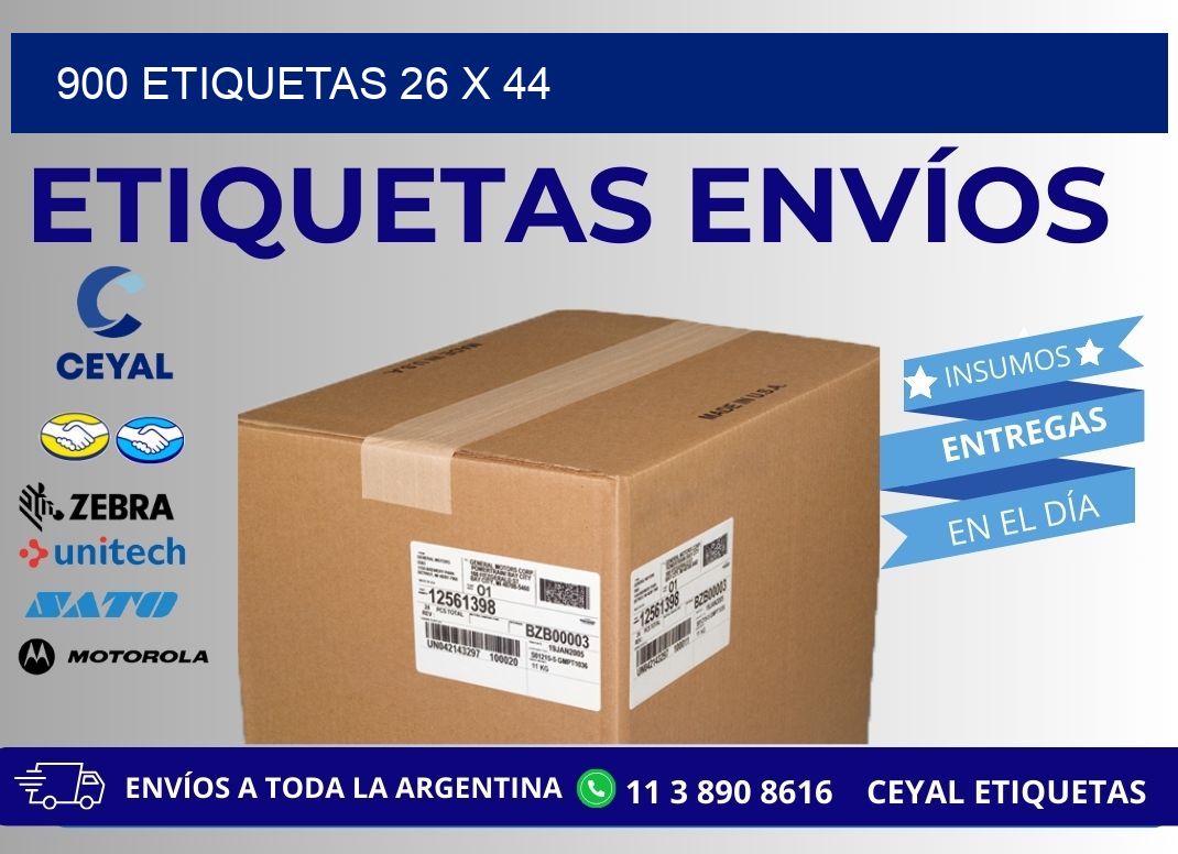900 ETIQUETAS 26 x 44