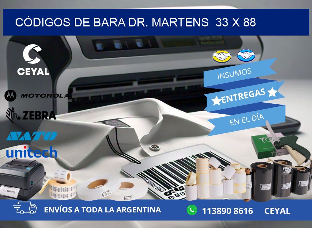 CÓDIGOS DE BARA DR. MARTENS  33 x 88