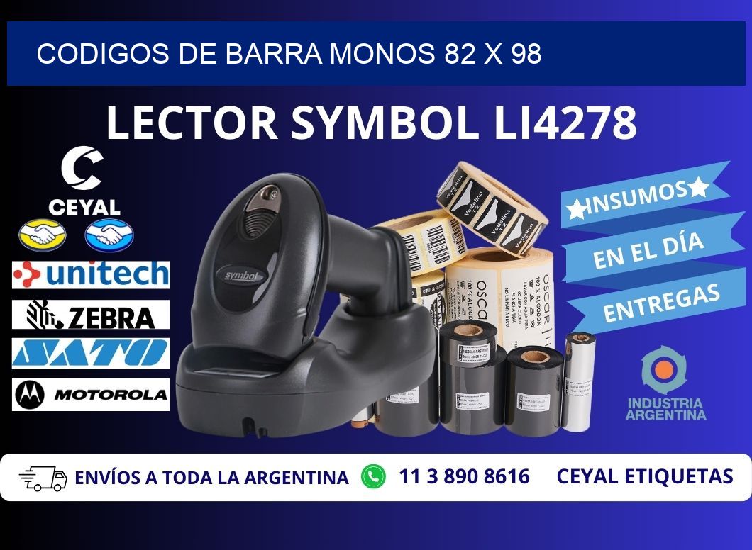 CODIGOS DE BARRA MONOS 82 x 98