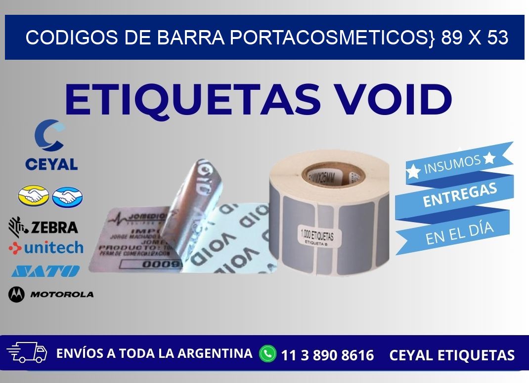 CODIGOS DE BARRA PORTACOSMETICOS} 89 x 53