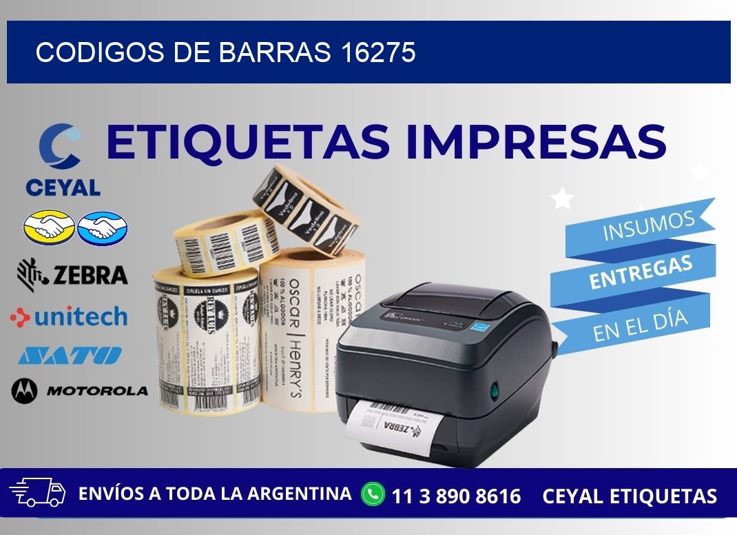 CODIGOS DE BARRAS 16275