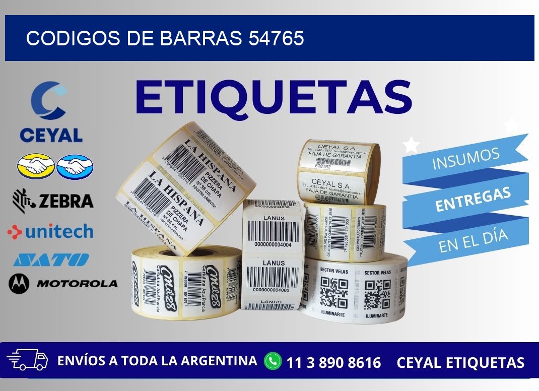 CODIGOS DE BARRAS 54765