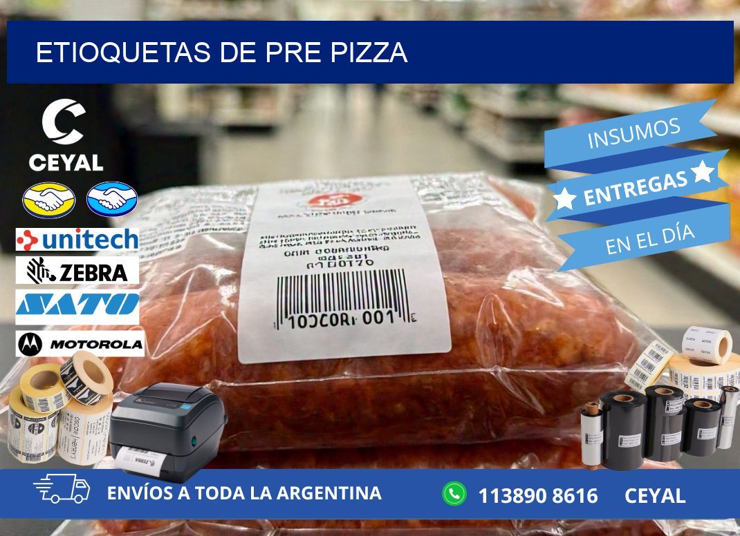 ETIOQUETAS DE PRE PIZZA