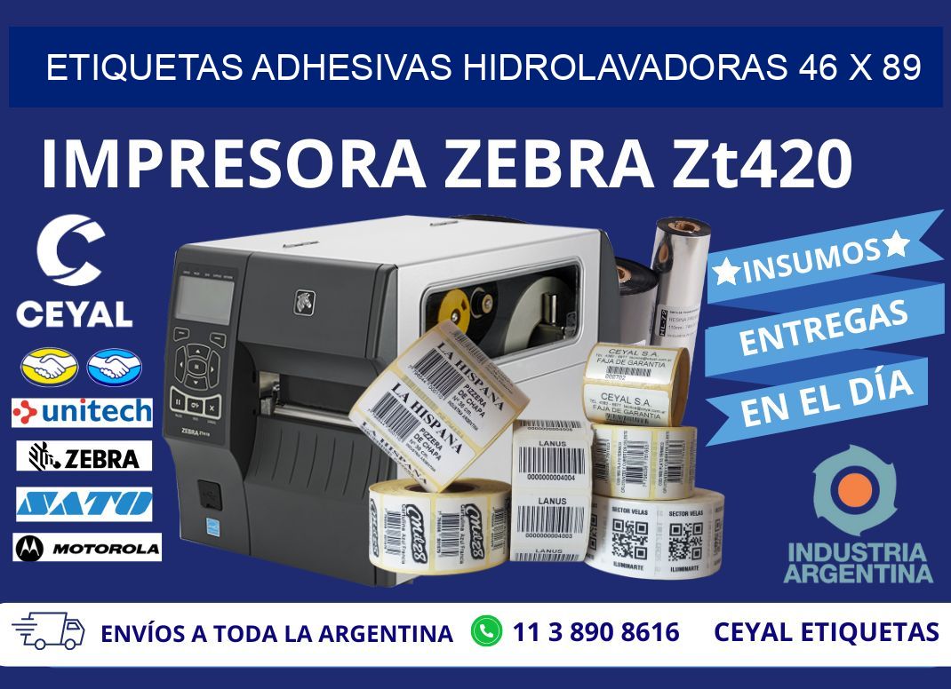 ETIQUETAS ADHESIVAS HIDROLAVADORAS 46 x 89