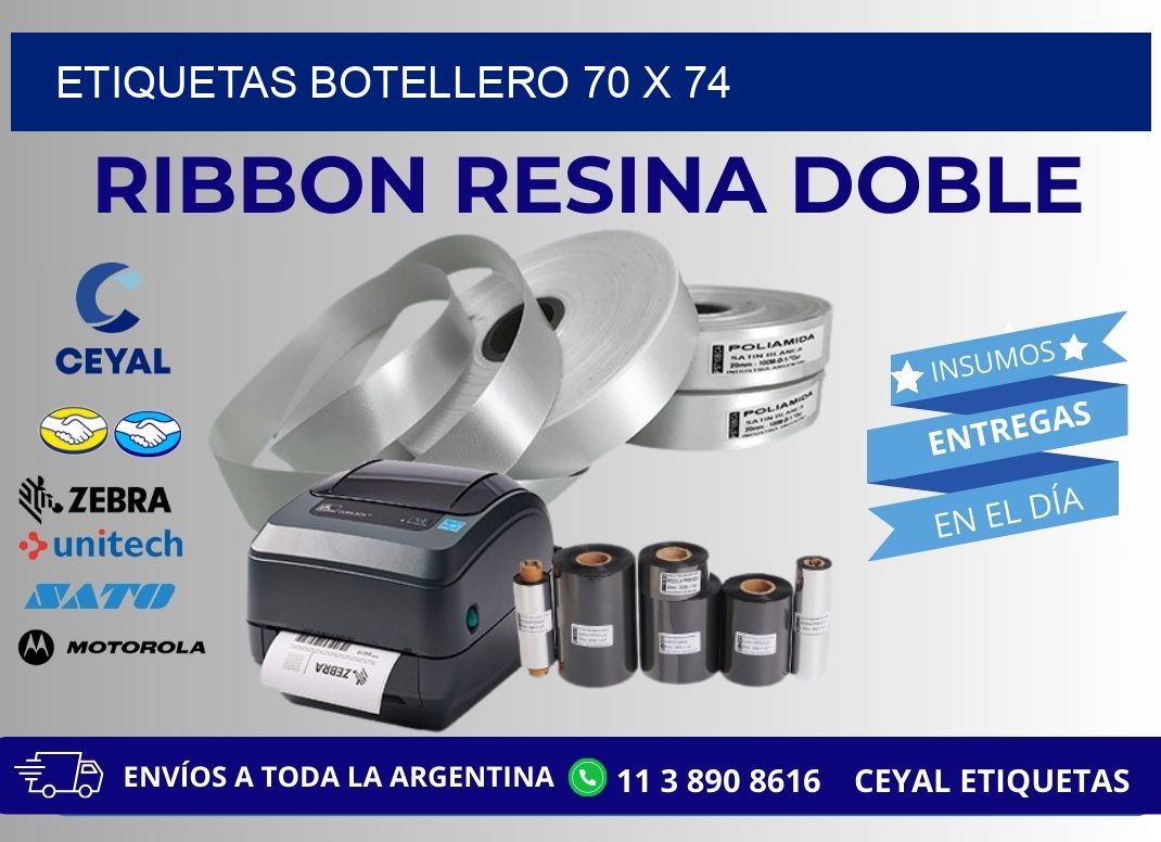 ETIQUETAS BOTELLERO 70 x 74
