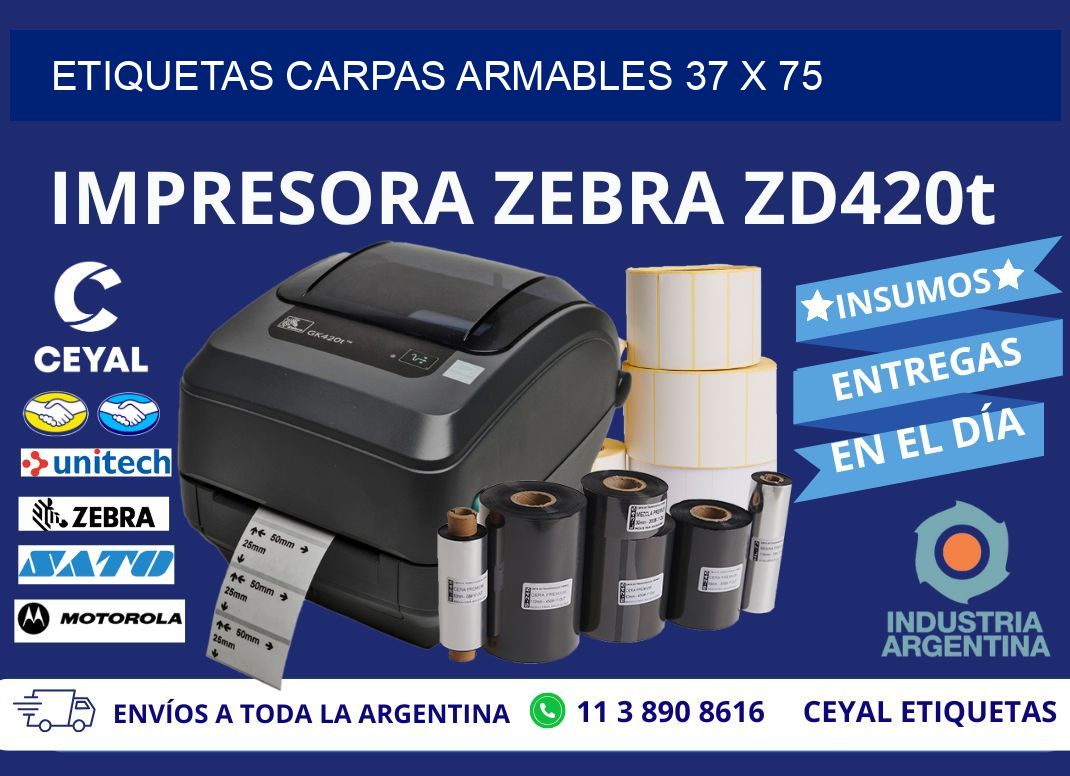 ETIQUETAS CARPAS ARMABLES 37 x 75