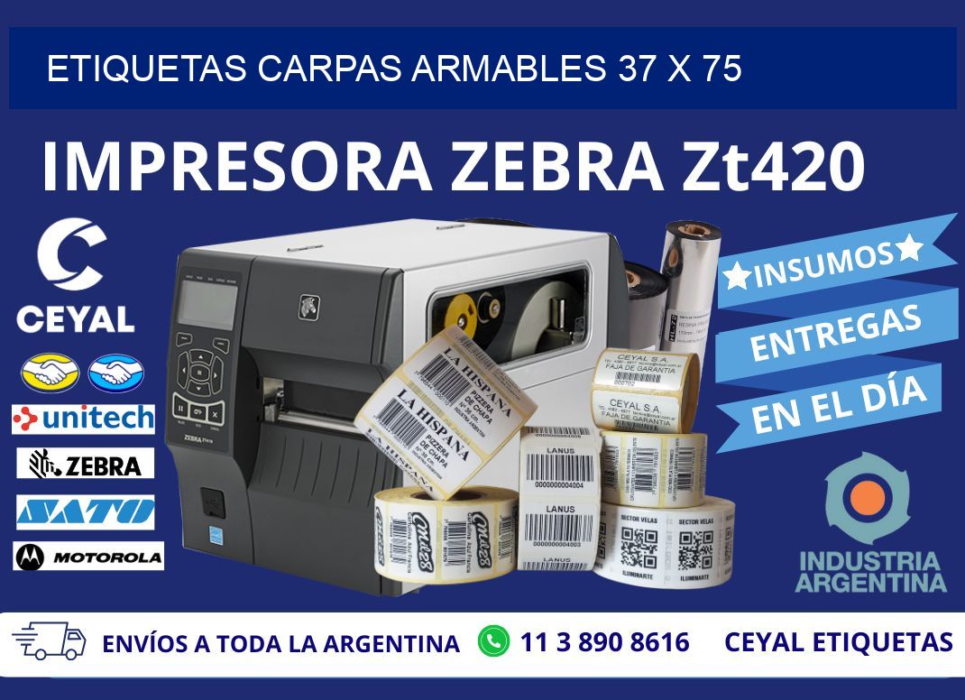 ETIQUETAS CARPAS ARMABLES 37 x 75