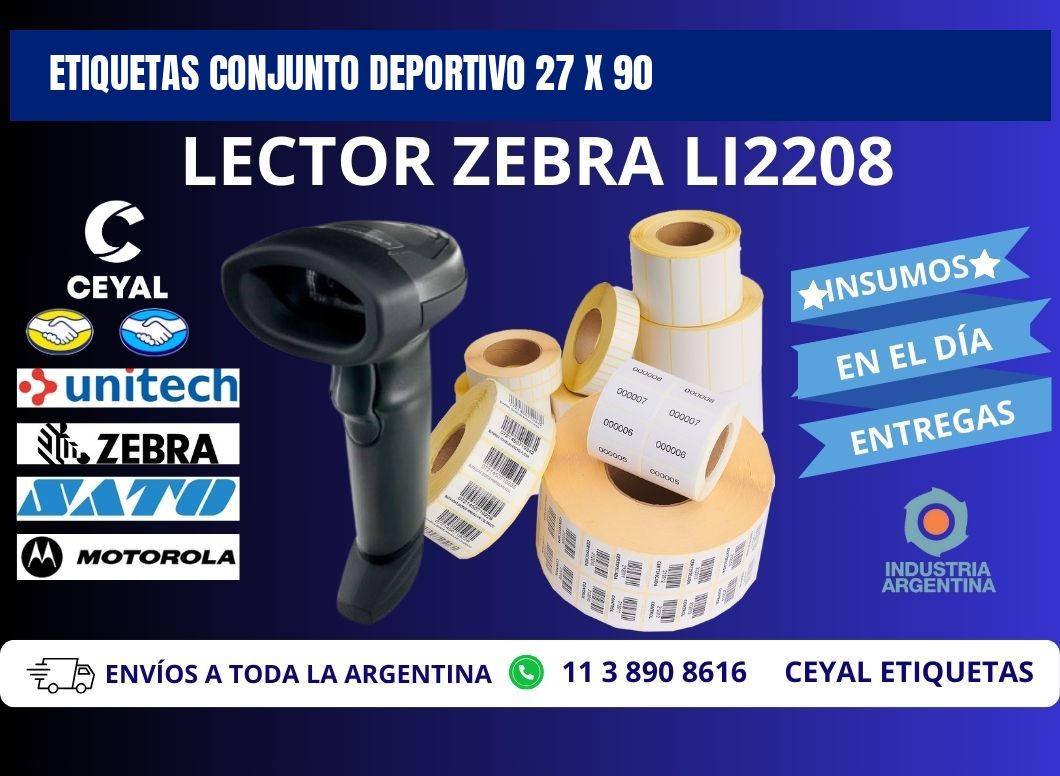 ETIQUETAS CONJUNTO DEPORTIVO 27 x 90