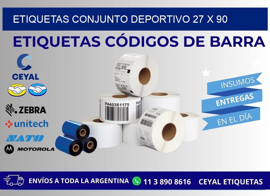 ETIQUETAS CONJUNTO DEPORTIVO 27 x 90