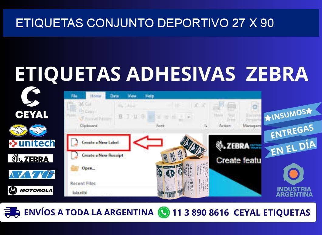 ETIQUETAS CONJUNTO DEPORTIVO 27 x 90