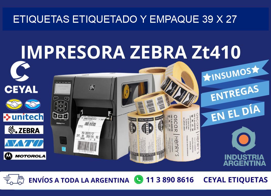 ETIQUETAS ETIQUETADO Y EMPAQUE 39 x 27