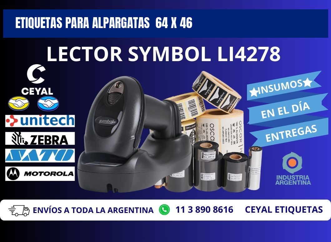 ETIQUETAS PARA ALPARGATAS  64 x 46
