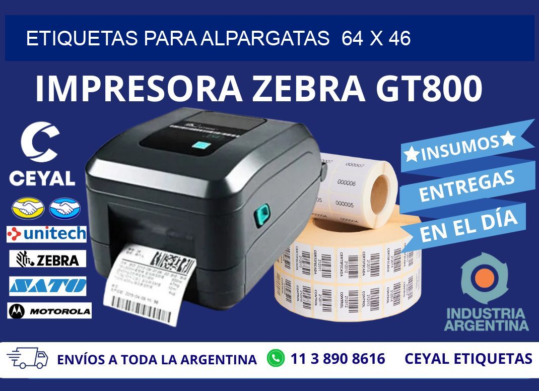 ETIQUETAS PARA ALPARGATAS  64 x 46