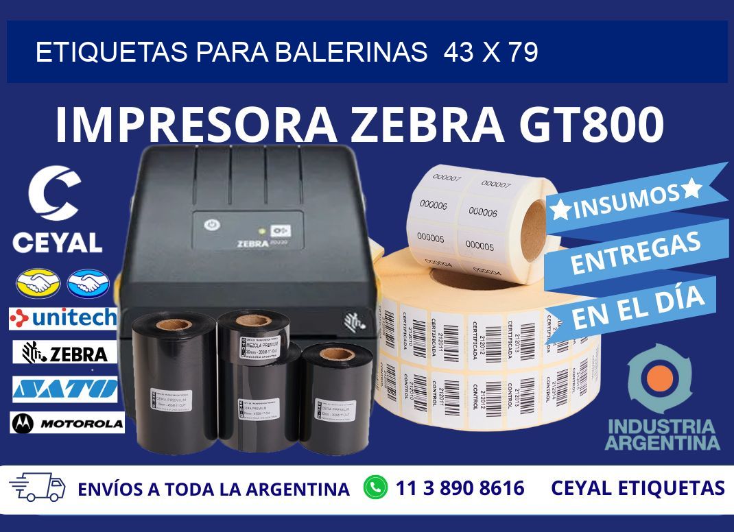 ETIQUETAS PARA BALERINAS  43 x 79