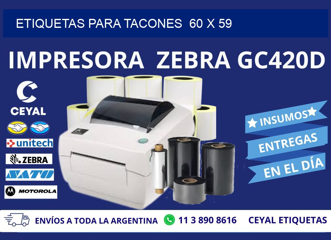 ETIQUETAS PARA TACONES  60 x 59