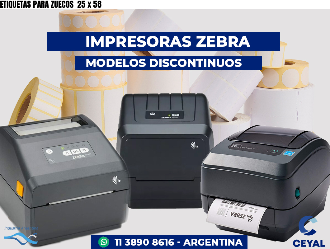 ETIQUETAS PARA ZUECOS  25 x 58