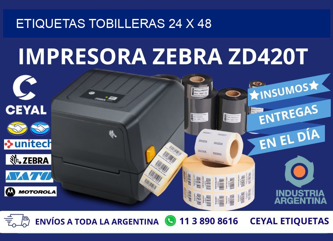 ETIQUETAS TOBILLERAS 24 x 48