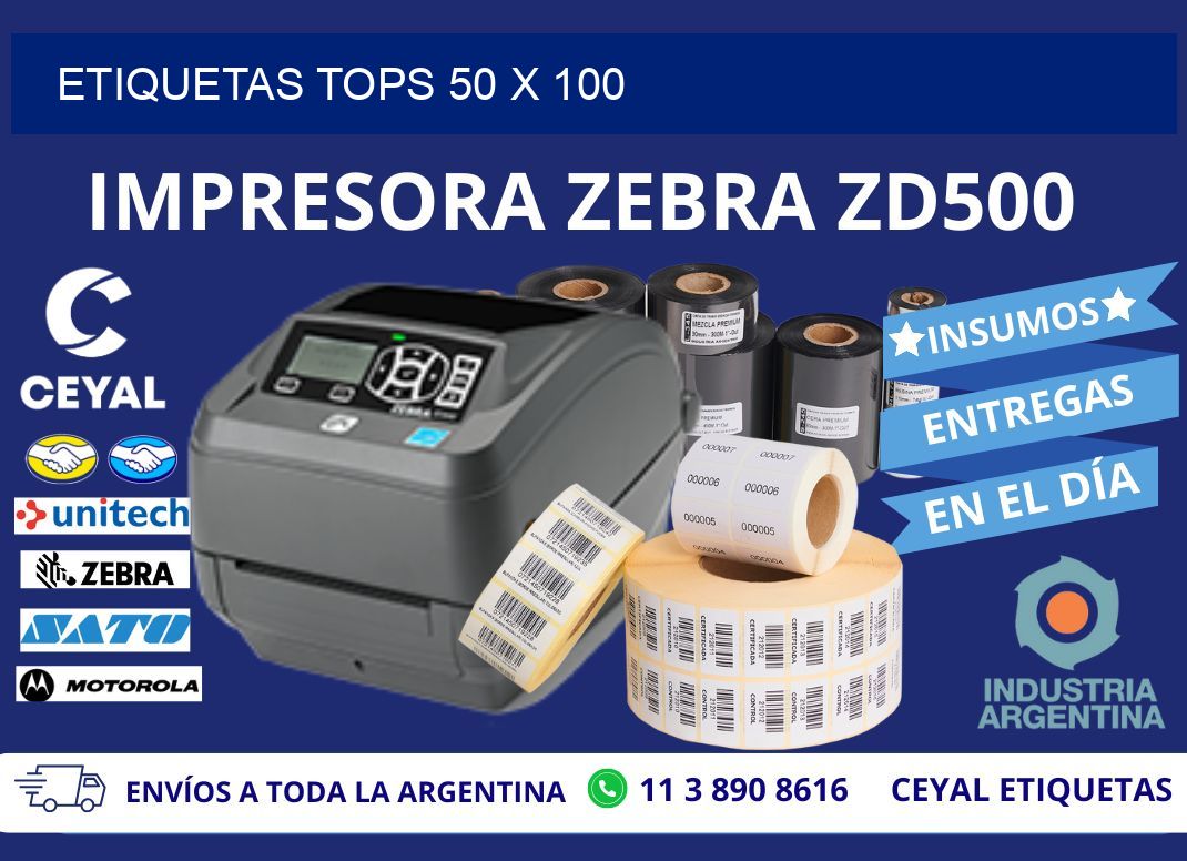 ETIQUETAS TOPS 50 x 100