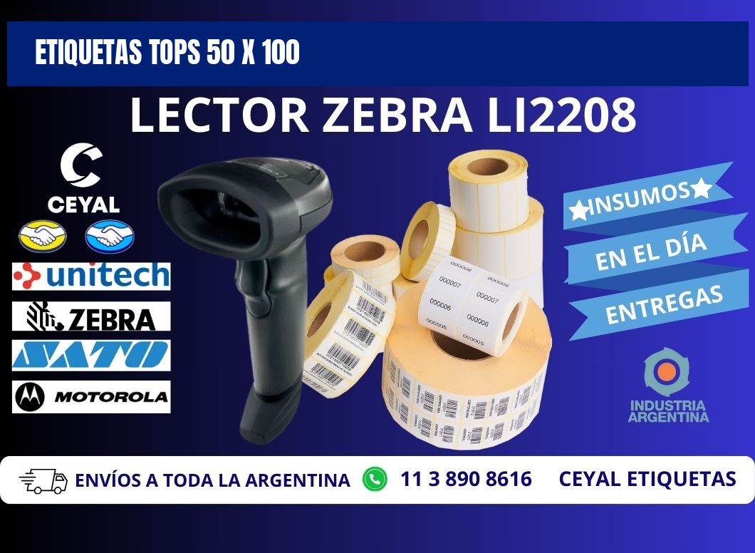ETIQUETAS TOPS 50 x 100