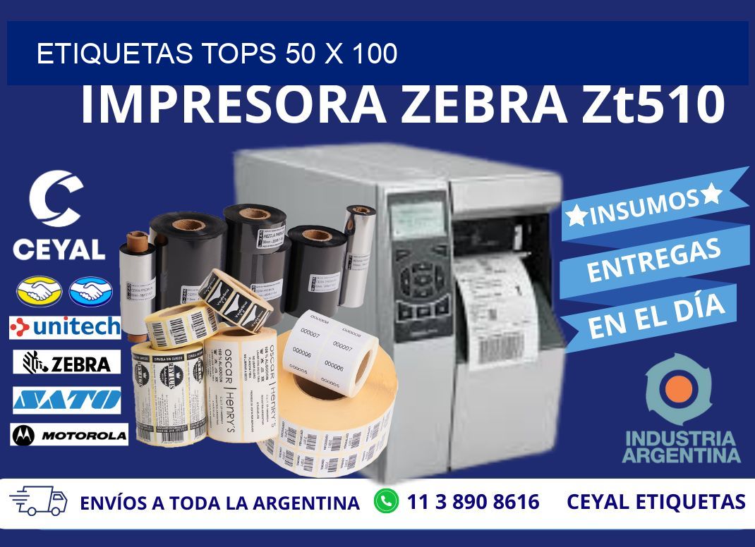 ETIQUETAS TOPS 50 x 100