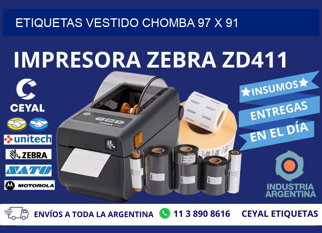 ETIQUETAS VESTIDO CHOMBA 97 x 91
