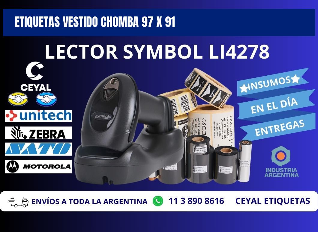 ETIQUETAS VESTIDO CHOMBA 97 x 91
