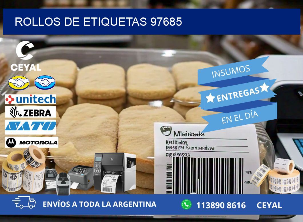 ROLLOS DE ETIQUETAS 97685
