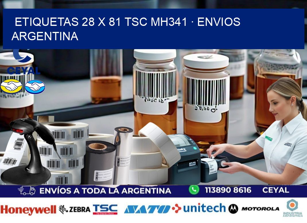 ETIQUETAS 28 x 81 TSC MH341 · ENVIOS ARGENTINA