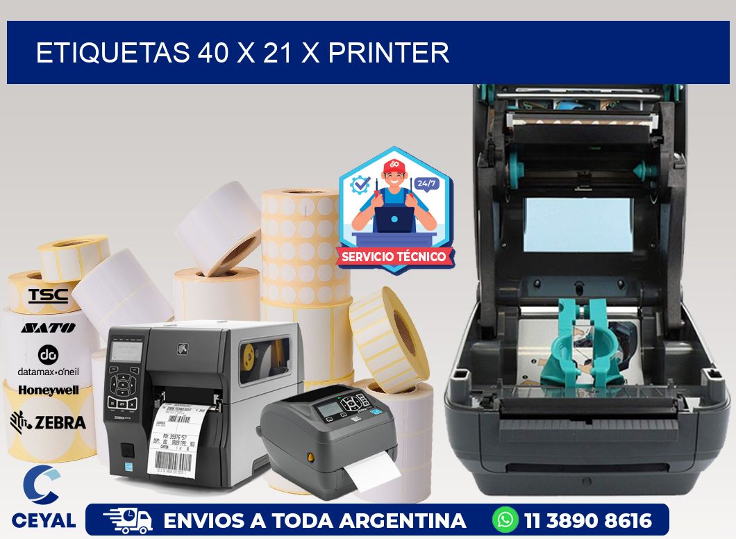 ETIQUETAS 40 x 21 X PRINTER