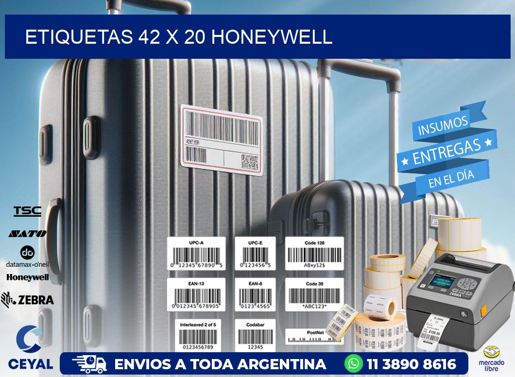 ETIQUETAS 42 x 20 HONEYWELL