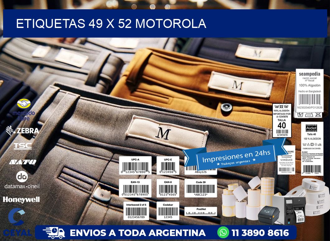ETIQUETAS 49 x 52 MOTOROLA