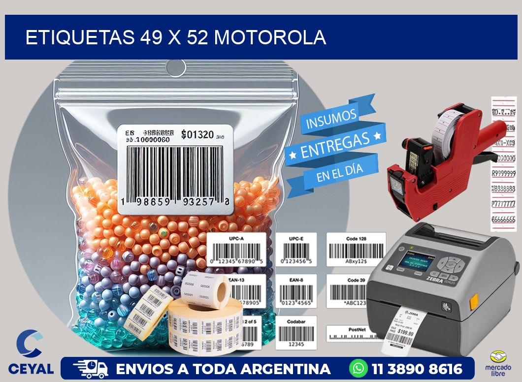 ETIQUETAS 49 x 52 MOTOROLA