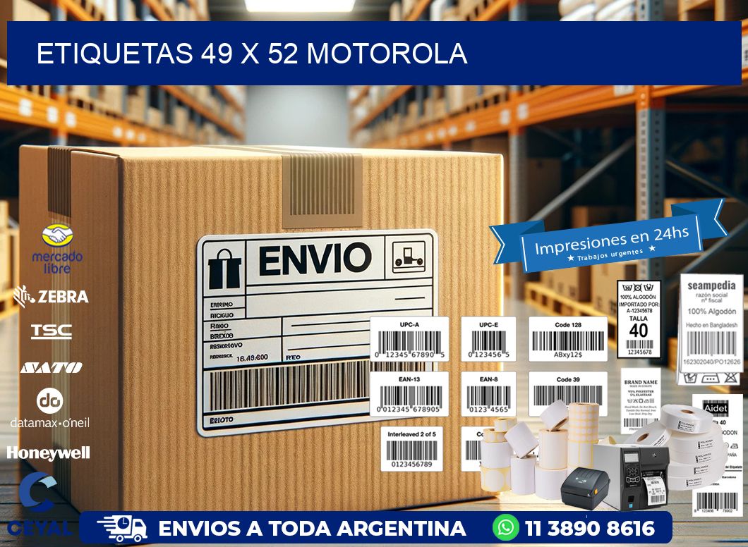 ETIQUETAS 49 x 52 MOTOROLA