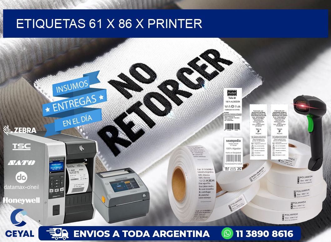 ETIQUETAS 61 x 86 X PRINTER