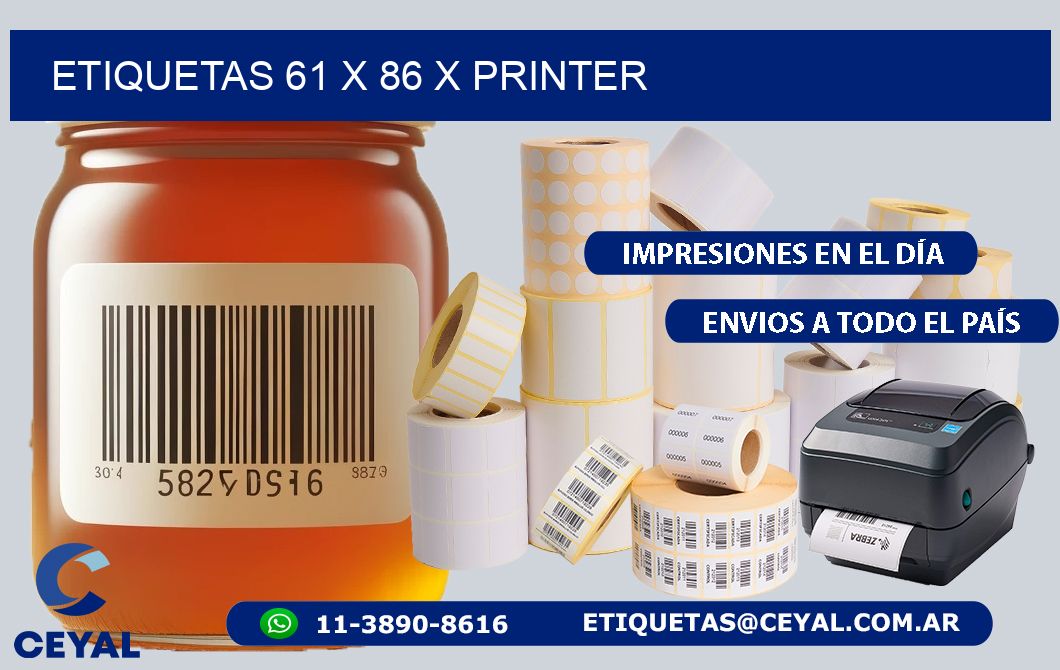 ETIQUETAS 61 x 86 X PRINTER