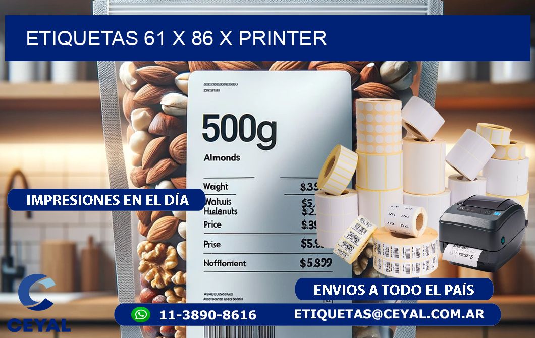 ETIQUETAS 61 x 86 X PRINTER