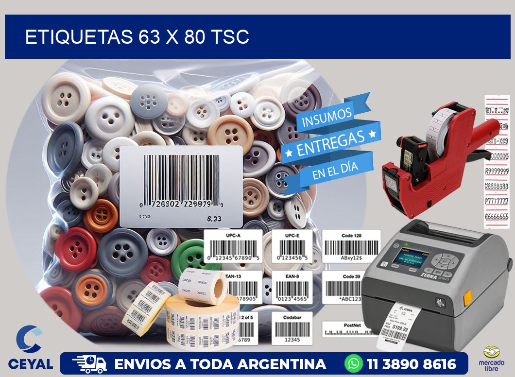 ETIQUETAS 63 x 80 TSC