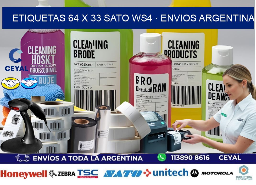 ETIQUETAS 64 x 33 SATO WS4 · ENVIOS ARGENTINA