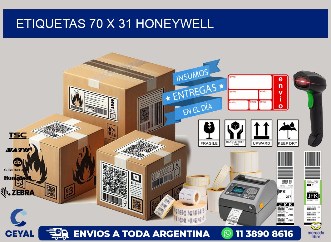 ETIQUETAS 70 x 31 HONEYWELL